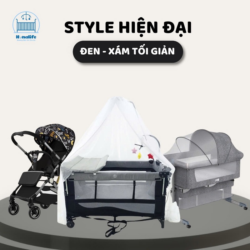 Style hiện đại: Đen - Xám tối giản