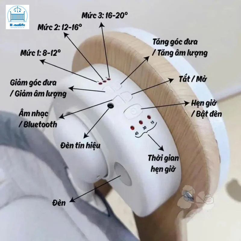 Đặc điểm của Nôi Điện Bò Sữa Thông Minh Đa Năng HONA177