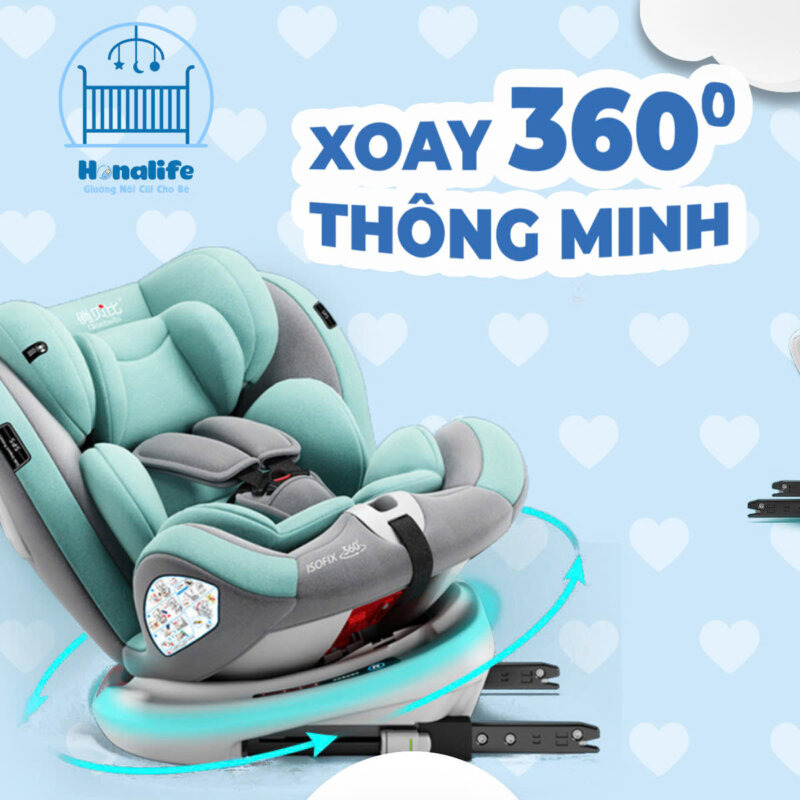 Tại sao nên lựa chọn ghế ngồi ô tô cho bé Honalife xoay 360 độ, linh hoạt điều chỉnh