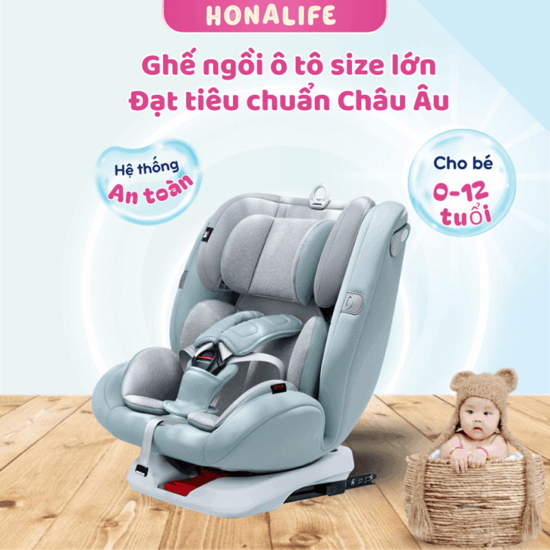 Mua ghế ngồi ô tô cho bé Honalife xoay 360 độ, linh hoạt điều chỉnh chính hãng, giá tốt